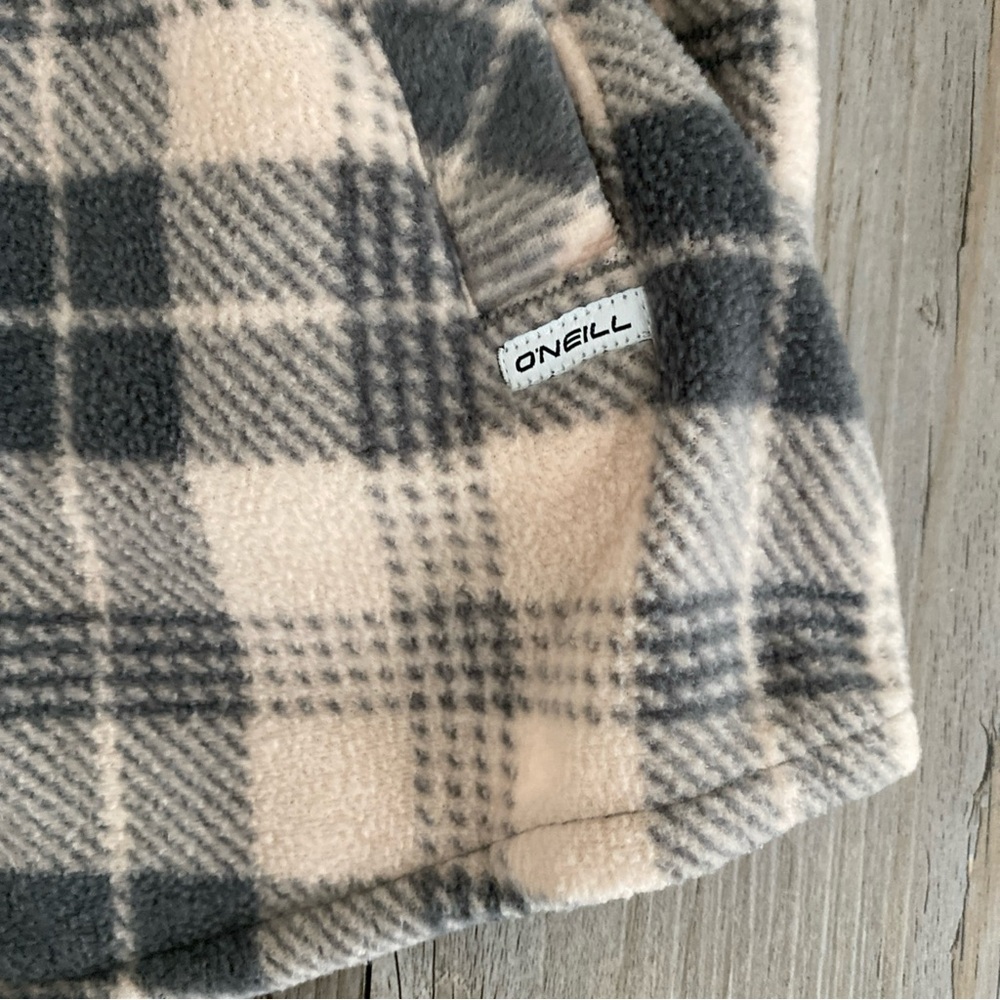 O’Neill Plaid Snap Button Shacket Fleece Women’s XL - Picture 6 of 10